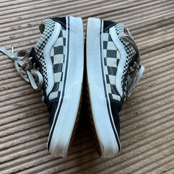 VANS old skool checked black and white suede and canvas trainers size 6 - Picture 3 of 8